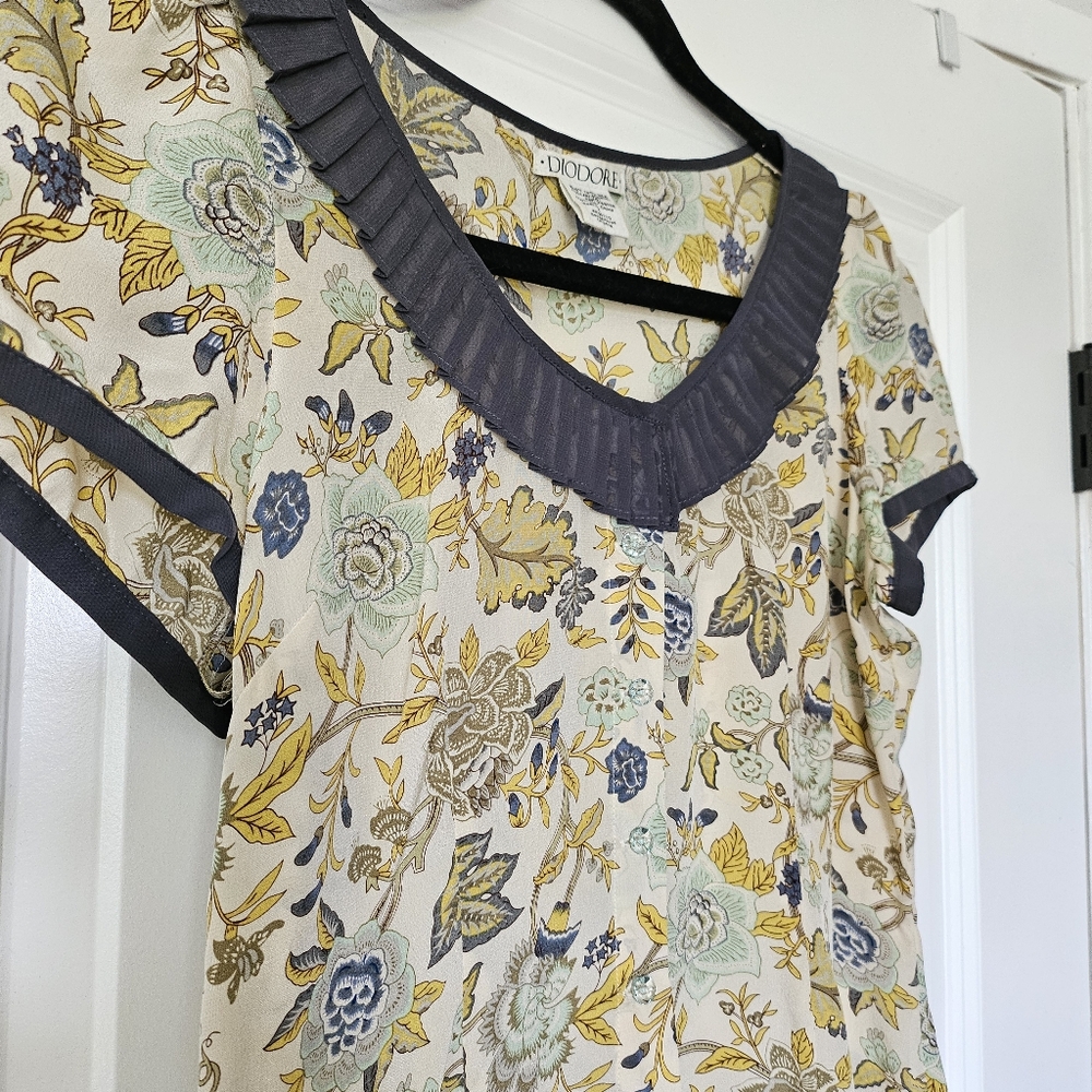 Diodore Anthropologie Silk Blouse - Picture 2 of 5